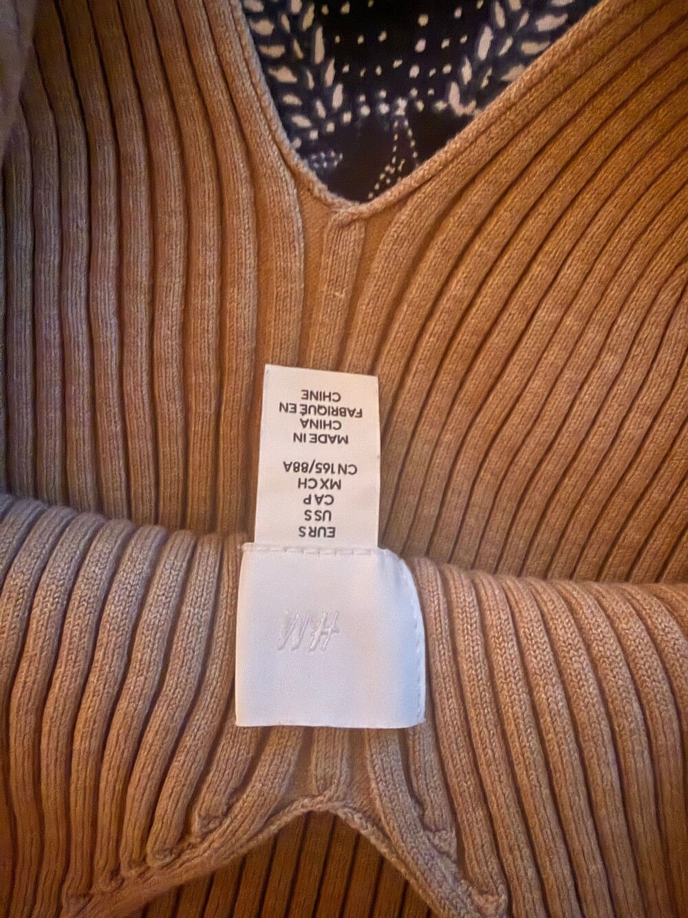 H&M Medium Beige Ribbed Knit Tank Top - Picture 4 of 4